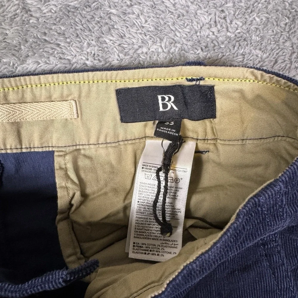 Banana Republic Corduroy Pants Mens 33x30 Relaxed Cord Officer‎ Chino Trouser